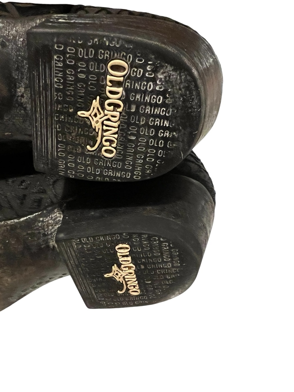 Old Gringo Black with Mohair Western Knee-High Cowgirl Boots - Women's 8 B 🤩 - Picture 7 of 9